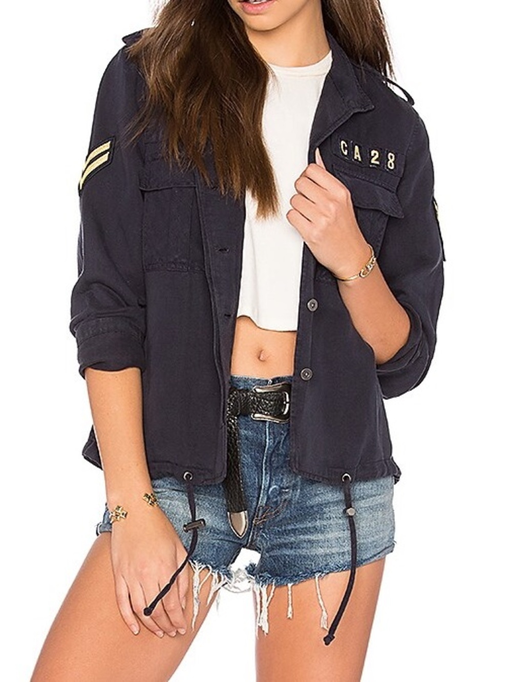 Rails Maverick Indigo Military Flight Oversized Lightweight Jacket Large